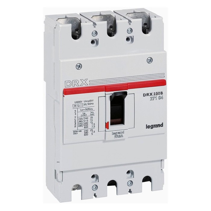 Силовой автомат Legrand DRX 250А, термомагнитный, 25кА, 3P, 250А, 027117