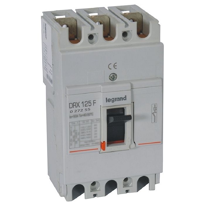 Силовой автомат Legrand DRX 125А, термомагнитный, 10кА, 3P, 80А, 027255