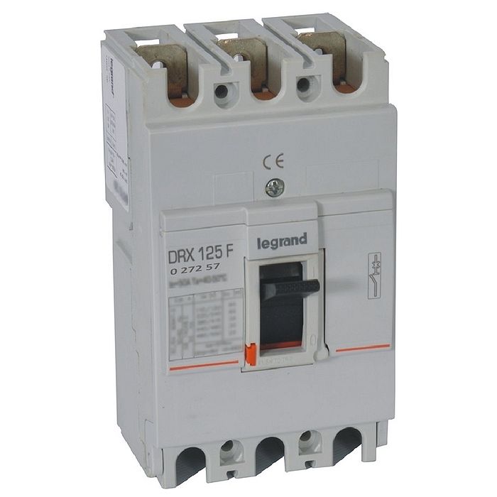Силовой автомат Legrand DRX 125А, термомагнитный, 20кА, 3P, 80А, 027257