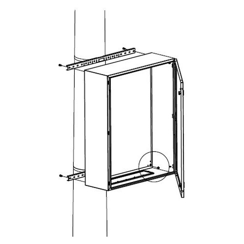 Комплект крепления шкафов CE/RAM box к столбу (ширина шкафа