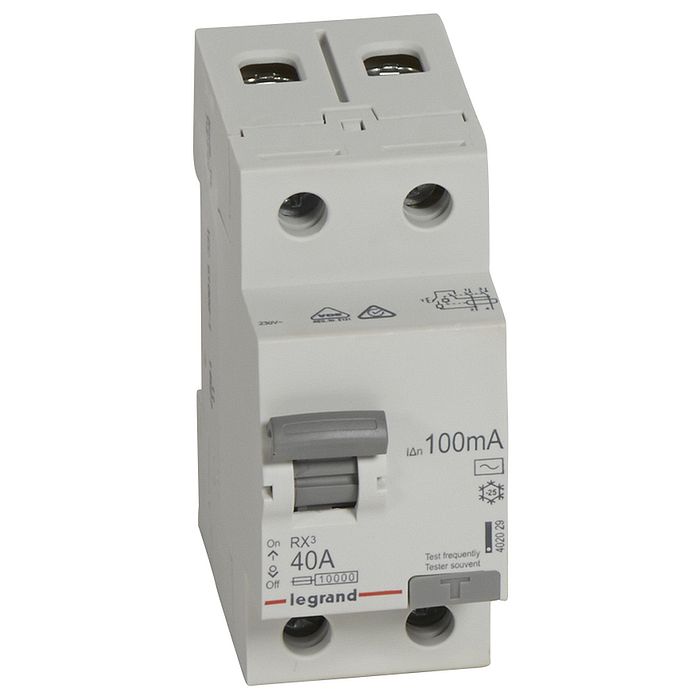 УЗО Legrand RX3 2P 40А, 100 мА ( AC ), 402029