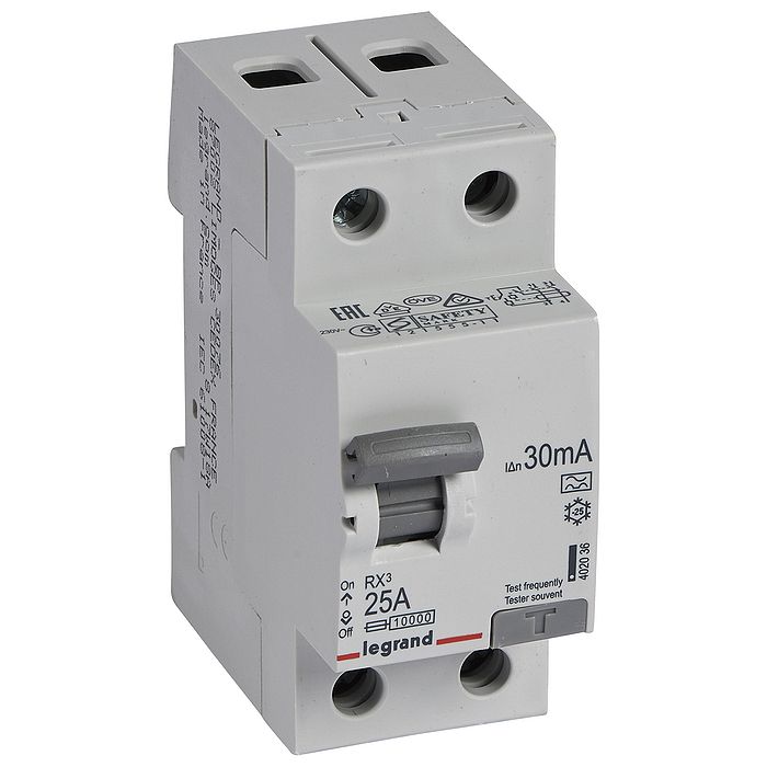 УЗО Legrand RX3 2P 25А, 30 мА ( A ), 402036