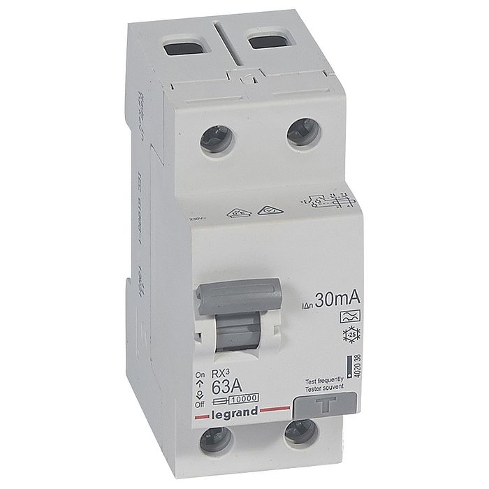 УЗО Legrand RX3 2P 63А, 30 мА ( A ), 402038