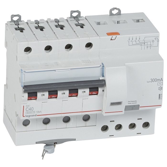 Дифавтомат Legrand DX? 4P 40А (C) 10 кА, 300 мА ( AC ), 411209