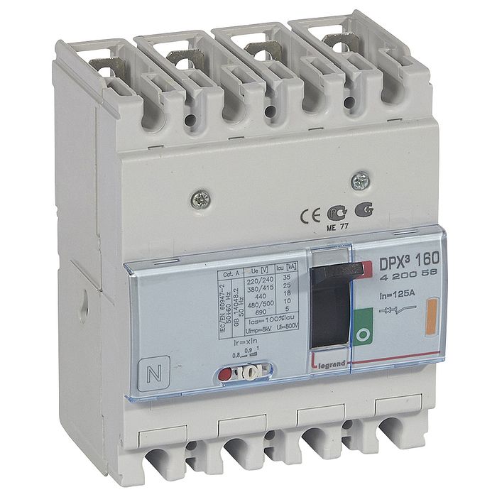 Силовой автомат Legrand DPX? 160А, термомагнитный, 25кА, 4P, 120А, 420056