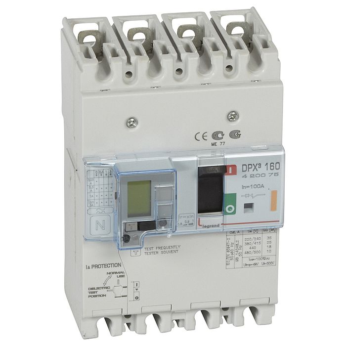 Силовой автомат Legrand DPX? 160А, термомагнитный, 25кА, 4P, 100А, 420075