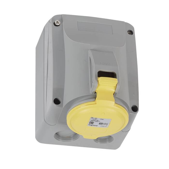 Розетка накладная - P17 Tempra Pro - IP 44 - 100/130 В~ - 32 A - 2К+З