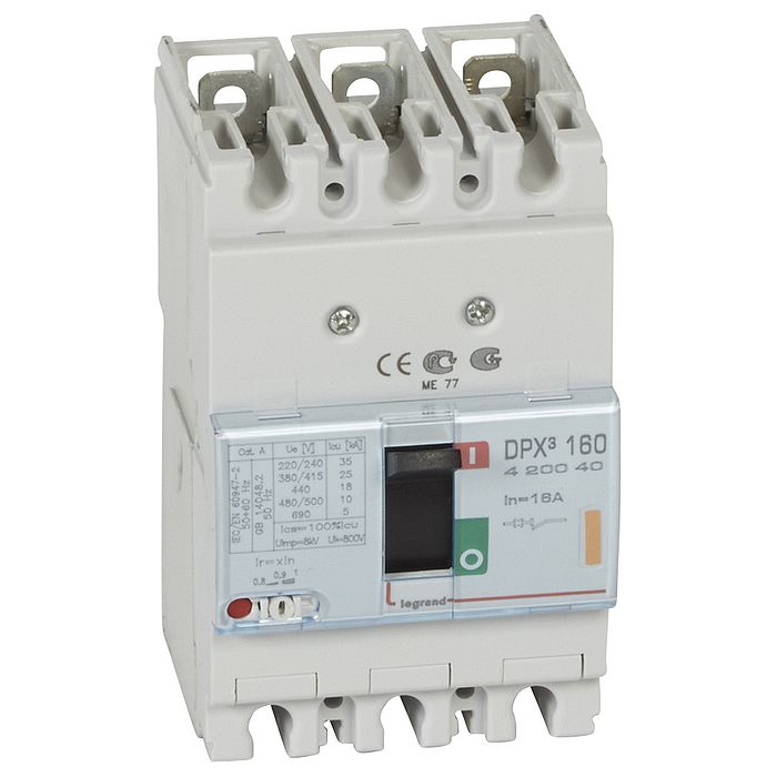 Силовой автомат Legrand DPX? 160А, термомагнитный, 25кА, 3P, 16А, 420040