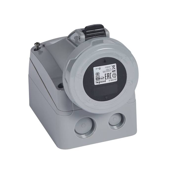 Розетка накладная - 16 А - 3К+З - 500 В - IP 67