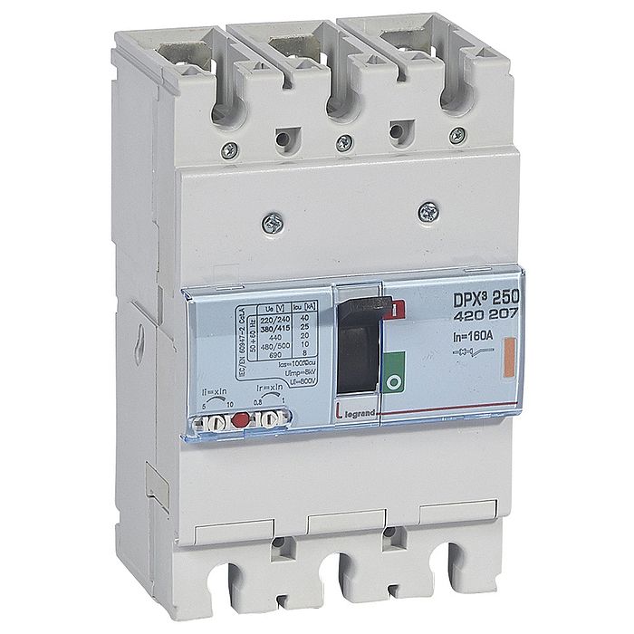 Силовой автомат Legrand DPX? 250А, термомагнитный, 25кА, 3P, 160А, 420207