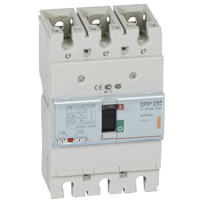 Силовой автомат Legrand DPX? 250А, термомагнитный, 25кА, 3P, 250А, 420209