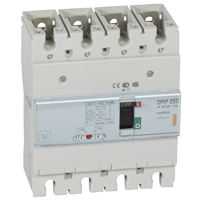 Силовой автомат Legrand DPX? 250А, термомагнитный, 25кА, 4P, 250А, 420219