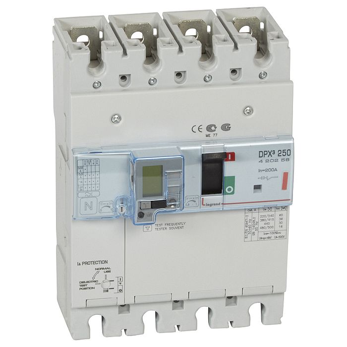 Силовой автомат Legrand DPX? 250А, термомагнитный, 36кА, 4P, 200А, 420258