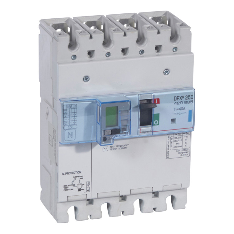 Силовой автомат Legrand DPX?, 70кА, 4P, 40А, 420685