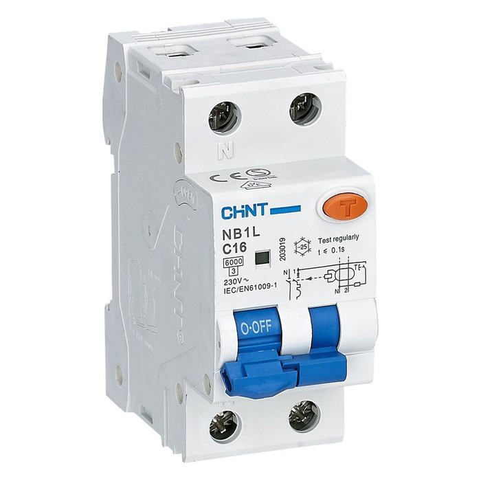 Дифавтомат Chint NB1L 1P+N 20А (B) 6 кА, 30 мА ( A ), 203008