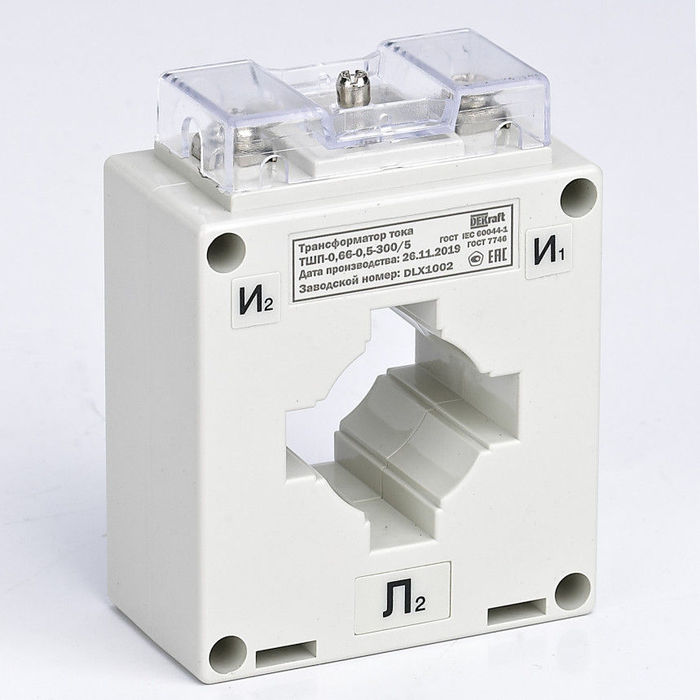 Трансформатор тока DEKraft 300/5А 5ВА, кл.т. 0,5S, 50107DEK