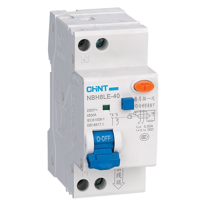 Дифавтомат Chint NBH8LE 1P+N 40А (C) 4.5 кА, 30 мА ( AC ), 206066
