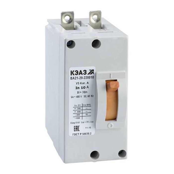 Силовой автомат КЭАЗ ВА21-29, 10кА, 2P, 63А, 278629