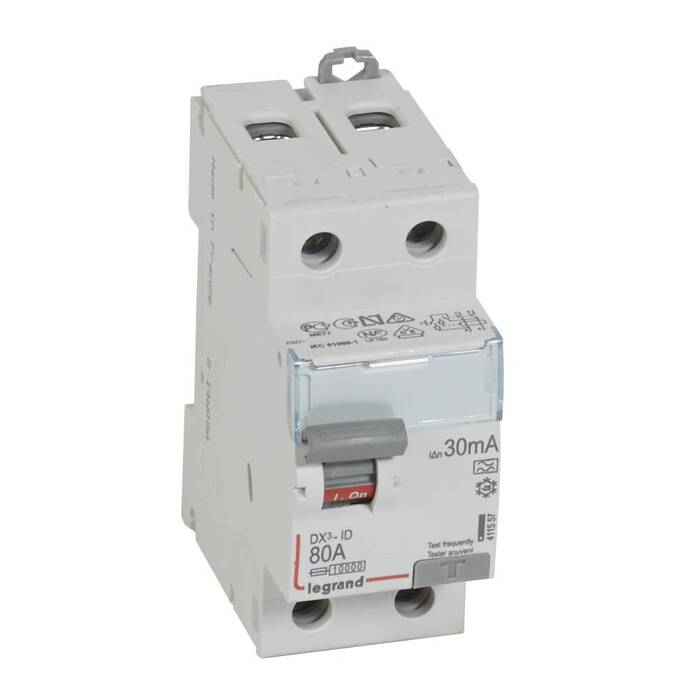УЗО Legrand DX? 2P 80А 10 кА, 30 мА ( A ), 411557