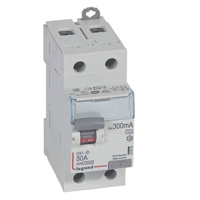 УЗО Legrand DX? 2P 80А 10 кА, 300 мА ( A ), 411572