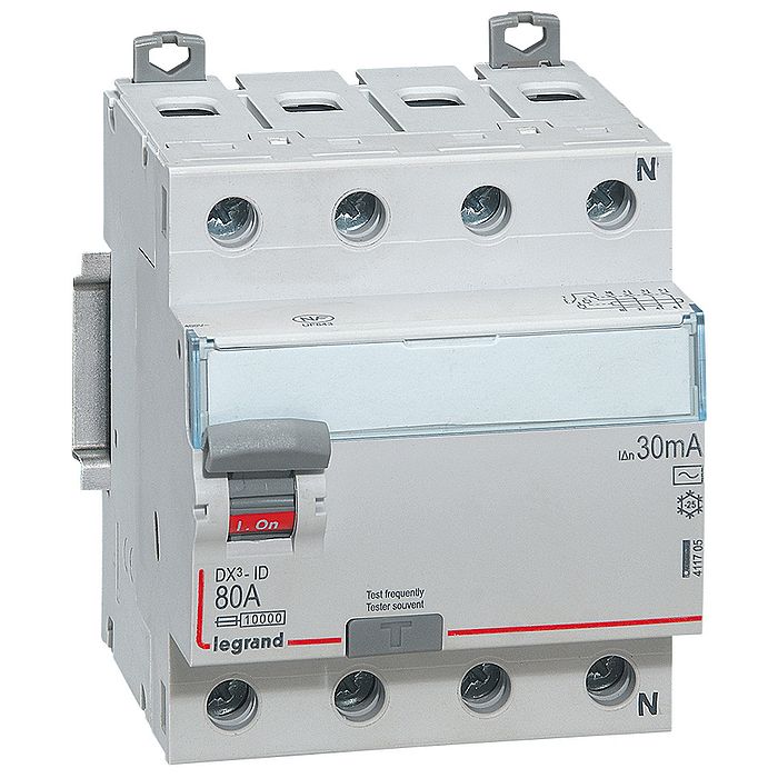 УЗО Legrand DX? 4P 80А, 30 мА ( AC ), 411705