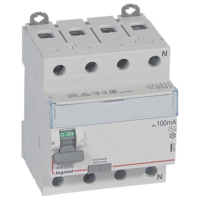 УЗО Legrand DX? 4P 63А, 100 мА ( AC ), 411714