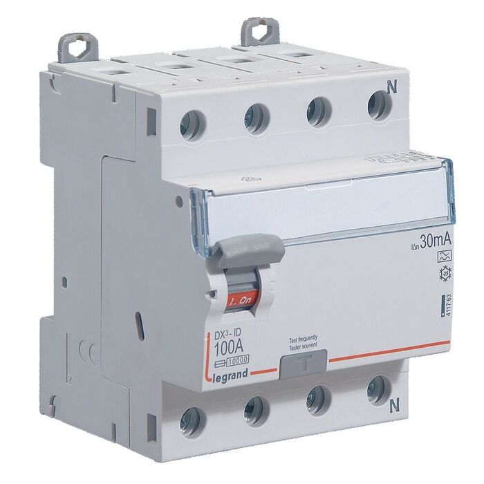 УЗО Legrand DX? 4P 100А 10 кА, 30 мА ( A ), 411763