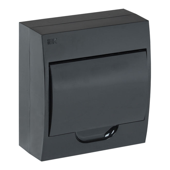 KREPTA 3 Корпус пластиковый ЩРН-П-8 IP41 черн. дв. черн. IEK