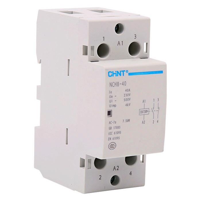 Модульный контактор Chint NCH8 1НО+1НЗ 40А 230В AC, 256083