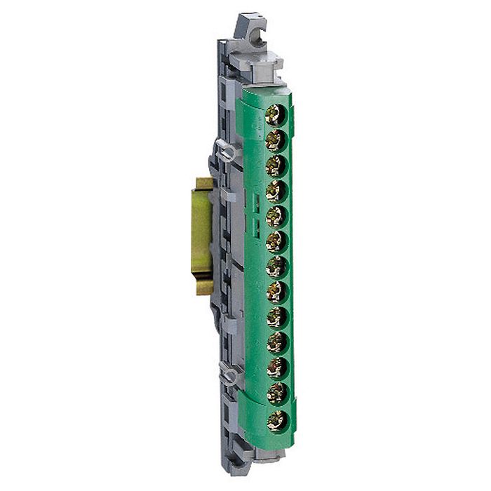 Клеммная колодка IP 2X - земля - зеленая - 1 x 6-25 мм? - 12 x 1,5-16 мм? - длина 113 мм