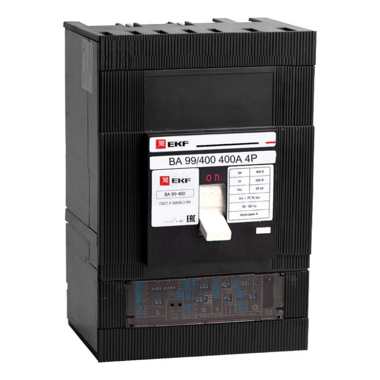 Силовой автомат EKF ВА-99, 35кА, 4P, 400А, mccb99-400-400-4P