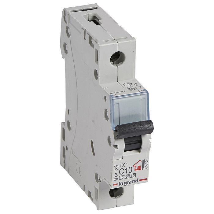 Автоматический выключатель Legrand TX? 1P 10А (C) 6кА, 404026