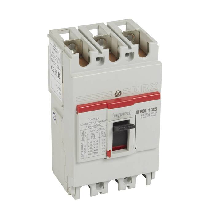 Силовой автомат Legrand DRX, 10кА, 3P, 75А, 027007