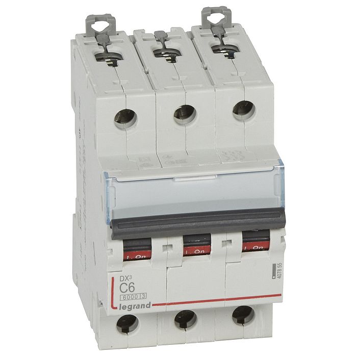 Автоматический выключатель Legrand DX? 3P 6А (C) 10кА, 407855