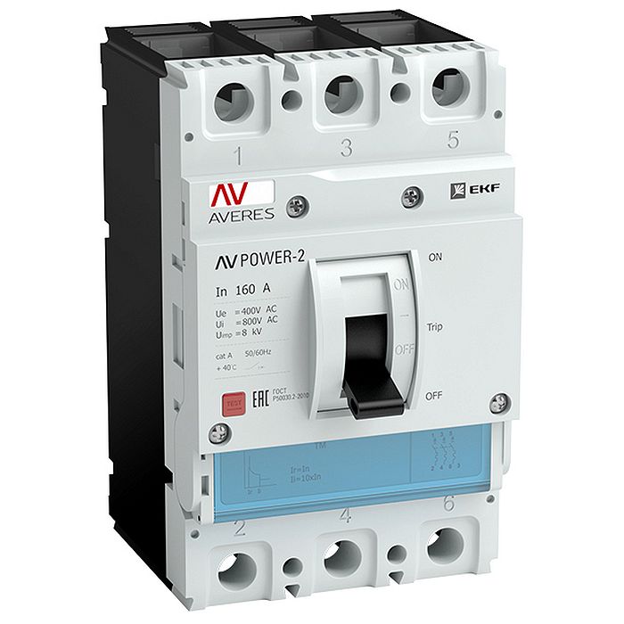 Силовой автомат EKF AV POWER-1 160А, TR, 35кА, 3P, 32А, mccb-13-32-TR-av