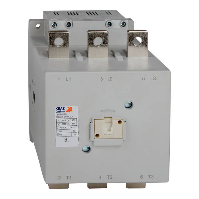 Контактор КЭАЗ OptiStart K3 3P 260А 110В AC/DC 132кВт, 117547