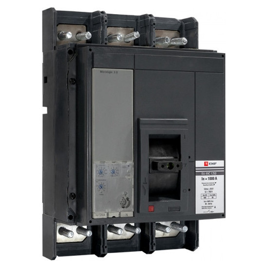 Силовой автомат EKF ВА-99C, 50кА, 3P, 1000А, mccb99C-1250-1000