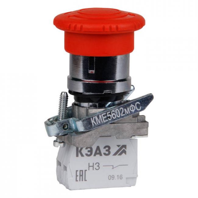 Кнопка КМЕ5611мФС-красный-1но+1нз-гриб-IP65-КЭАЗ Кнопка КМЕ5611мФС-красный-1но+1нз-гриб-IP65-КЭАЗ