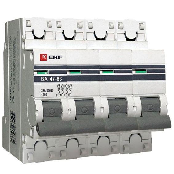 Автоматический выключатель EKF PROxima 3P 25А (C) 4.5кА, mcb4763-3-25C-pro Автоматический выключатель EKF PROxima 3P 25А (C) 4.5кА, mcb4763-3-25C-pro