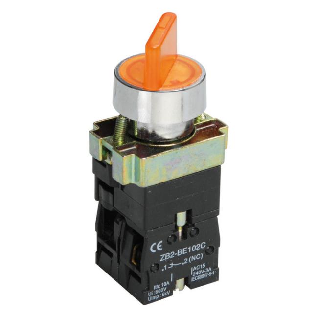 Переключатель LAY5-BK2565 2 положения желтый ИЭК Переключатель LAY5-BK2565 2 положения желтый ИЭК