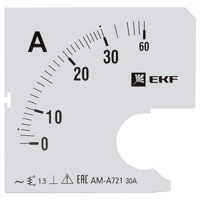 Шкала сменная для A721 30/5А-1,5 EKF PROxima Шкала сменная для A721 30/5А-1,5 EKF PROxima