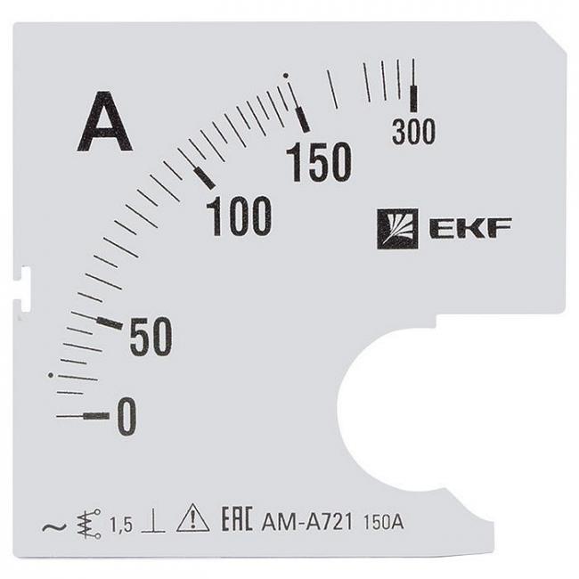 Шкала сменная для A721 150/5А-1,5 EKF PROxima Шкала сменная для A721 150/5А-1,5 EKF PROxima