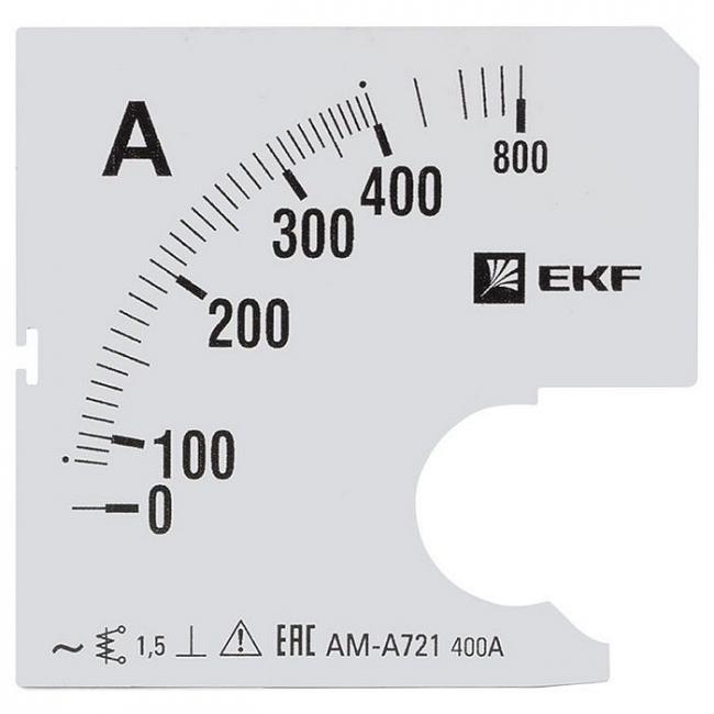 Шкала сменная для A721 400/5А-1,5 EKF PROxima Шкала сменная для A721 400/5А-1,5 EKF PROxima