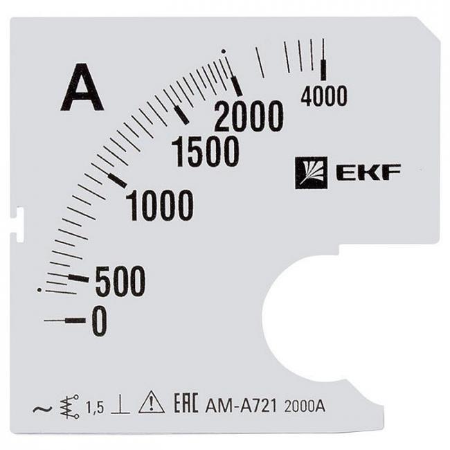 Шкала сменная для A721 2000/5А-1,5 EKF PROxima Шкала сменная для A721 2000/5А-1,5 EKF PROxima