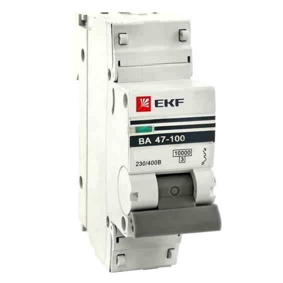 Автоматический выключатель EKF PROxima 1P 80А (C) 10кА, mcb47100-1-80C-pro Автоматический выключатель EKF PROxima 1P 80А (C) 10кА, mcb47100-1-80C-pro