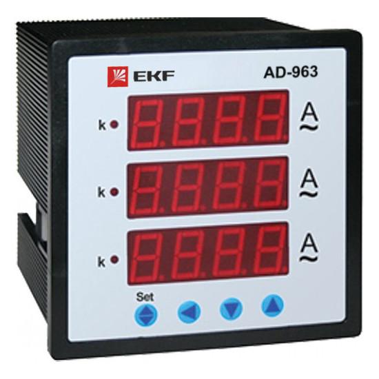 Амперметр щитовой EKF PROxima 9999А AC, цифровой, кл.т. 1, ad-963 Амперметр щитовой EKF PROxima 9999А AC, цифровой, кл.т. 1, ad-963