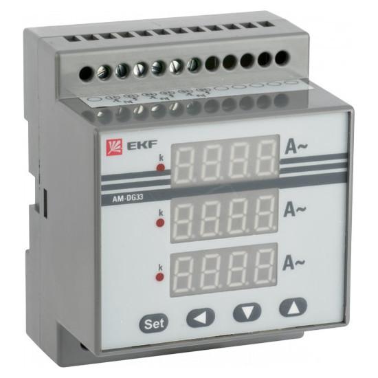 Амперметр щитовой EKF PROxima 9999А AC, цифровой, кл.т. 1, ad-g33 Амперметр щитовой EKF PROxima 9999А AC, цифровой, кл.т. 1, ad-g33