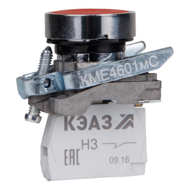 Кнопка КМЕ4601мС-красный-0но+1нз-цилиндр-IP65-КЭАЗ Кнопка КМЕ4601мС-красный-0но+1нз-цилиндр-IP65-КЭАЗ