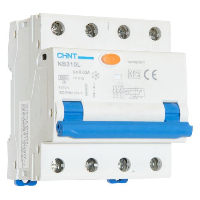 Дифавтомат Chint NB310L 3P+N 16А (C) 6 кА, 30 мА ( A ), 660013 Дифавтомат Chint NB310L 3P+N 16А (C) 6 кА, 30 мА ( A ), 660013