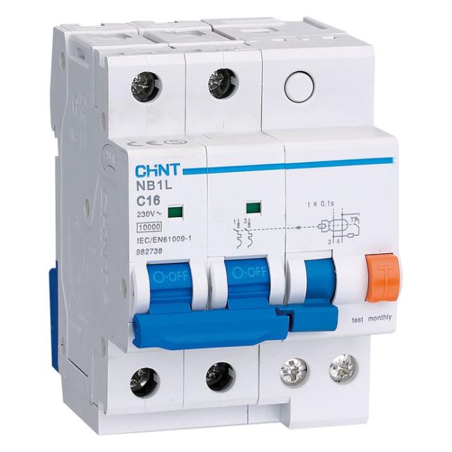 Дифавтомат Chint NB1L 2P 40А (C) 10 кА, 30 мА ( A ), 205015 Дифавтомат Chint NB1L 2P 40А (C) 10 кА, 30 мА ( A ), 205015